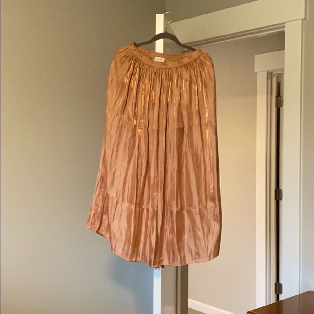 Peachy shimmery maxi skirt